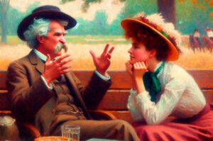 Mark Twain y Laura Wright